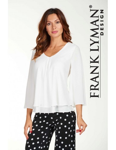 Frank Lyman Top style 176335-W blanc 50-70% off 