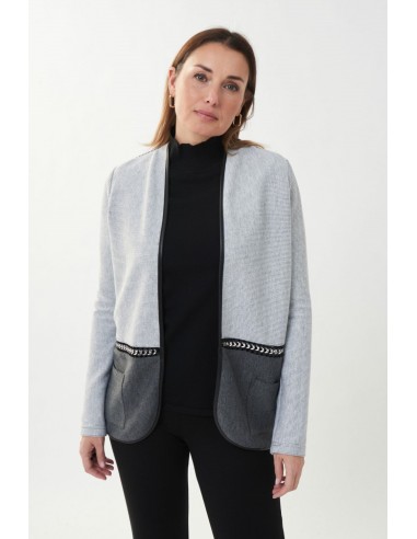 Joseph Ribkoff Cardigan ouvert 223313 Gery / Black de pas cher