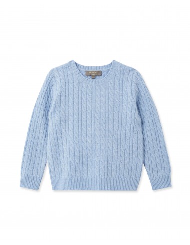 Cable Cashmere Jumper Cornflower Blue livraison gratuite