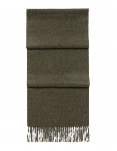 Unisex Woven Cashmere Scarf Moss Green Véritable concentré