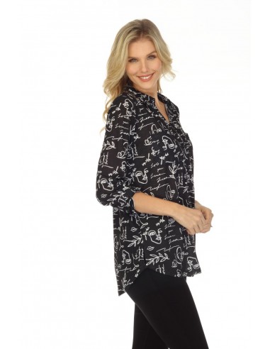 New Label Blouse 88882 noir / blanc 2024