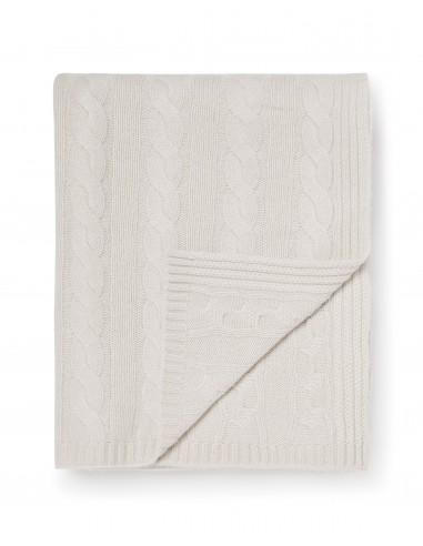 Cable Cashmere Throw Snow Grey plus qu'un jeu 