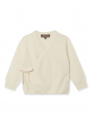 Wrap Cashmere Cardigan New Ivory White paiement sécurisé