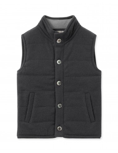 Boys Mall Cashmere Gilet Dark Charcoal Grey Les magasins à Paris et en Île-de-France