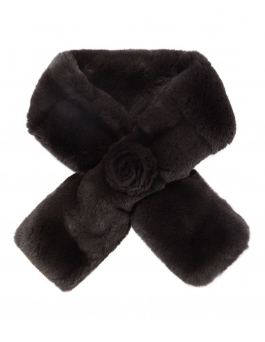 Women's Fur Neck Warmer Dark Brown en ligne