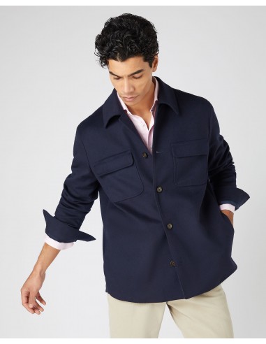 Men's Scala Cashmere Overshirt Navy Blue du meilleur 