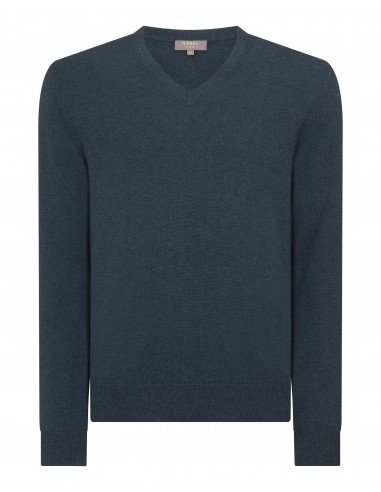 Men's Burlington V Neck Cashmere Jumper Caviar Blue s'inspire de l'anatomie humaine