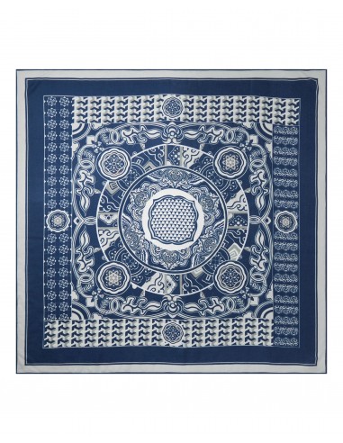 Women's Cashmere Silk Printed Foulard Navy Blue 50-70% off 