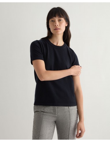 Women's Lottie Cashmere T-Shirt Navy Blue de votre