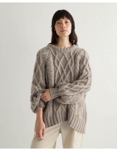 Women's Hero Cable Cashmere Jumper Marble Marl shop