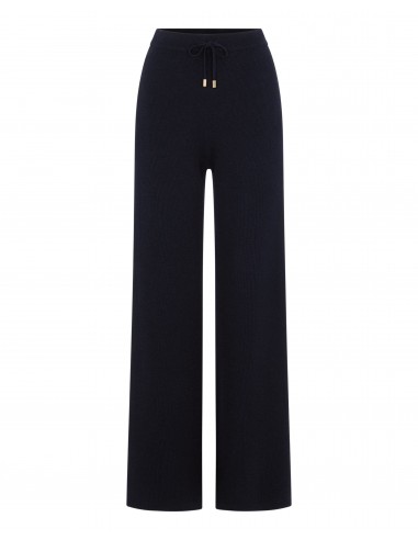 Women's Honeycomb Knit Cashmere Trouser Navy Blue de la marque