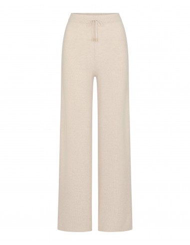 Women's Honeycomb Knit Cashmere Trouser Ecru White commande en ligne