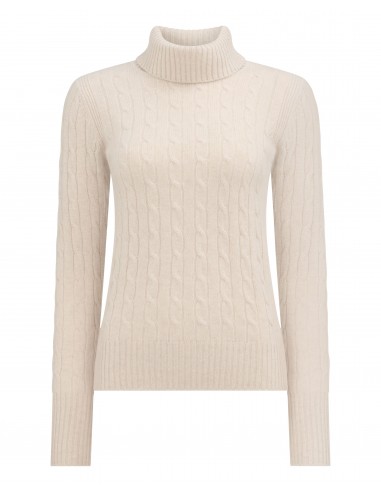 Women's Adelyn Cable Roll Cashmere Jumper Ecru White 50-70% off 