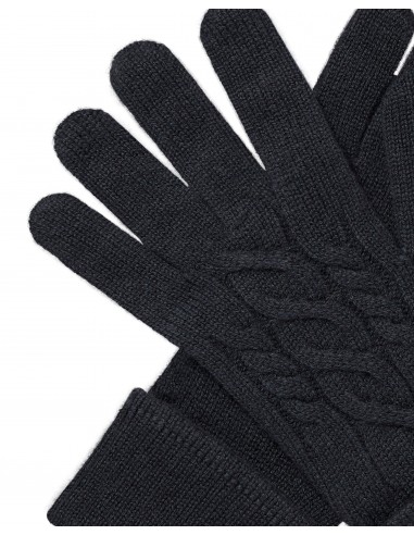 Women's Cable Cashmere Gloves Anthracite Grey acheter en ligne