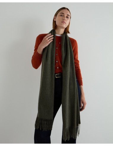 Women's Woven Cashmere Shawl Moss Green À commander