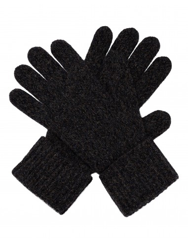 Women's Ribbed Cashmere Gloves Granite Grey Fin de série