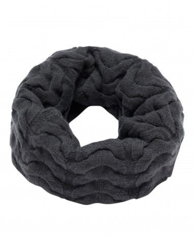 Unisex Cable Cashmere Snood Anthracite Grey ouvre sa boutique