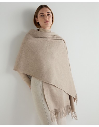 Women's Woven Cashmere Shawl Oatmeal Brown prix