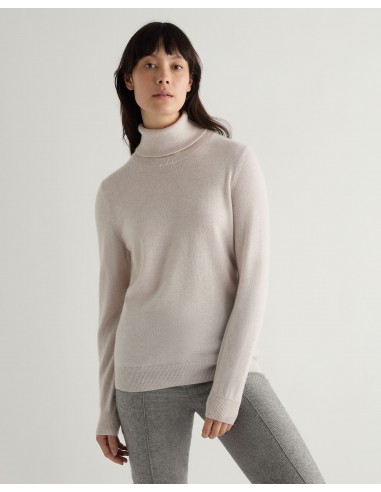 Women's Luna Roll Neck Cashmere Jumper Frost White de la marque