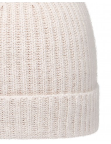 Unisex Ribbed Cashmere Hat Frost White les ligaments