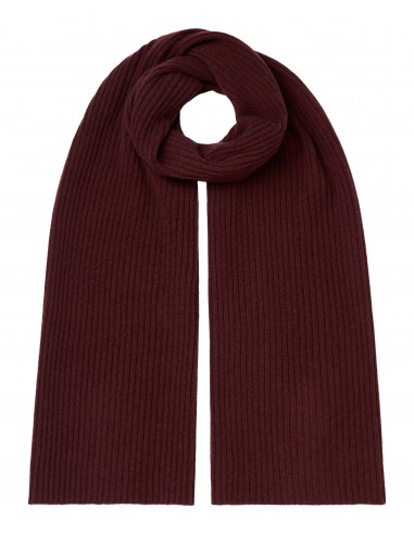 Unisex Ribbed Cashmere Scarf Claret Red online