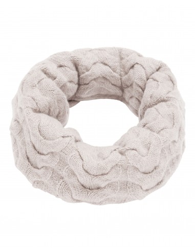 Unisex Cable Cashmere Snood Frost White Paris Déstockage Promo