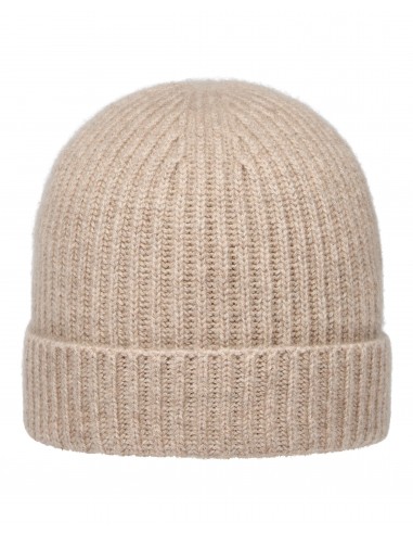 Unisex Ribbed Cashmere Hat Oatmeal Brown de technologie