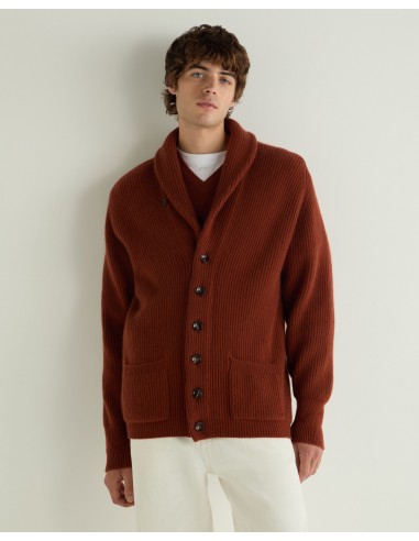 Men's Kensington Cashmere Cardigan Spice Orange livraison et retour toujours gratuits