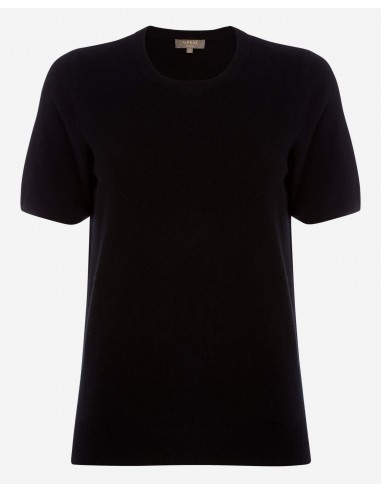 Women's Milly Classic Cashmere T-Shirt Black en stock