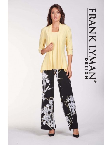 Frank Lyman Pant Style 186261 Black/Yellow/White livraison gratuite