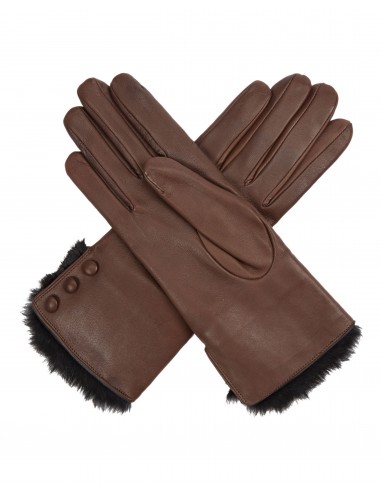 Women's Fur Lined Leather Gloves Mocha Brown Découvrez la collection