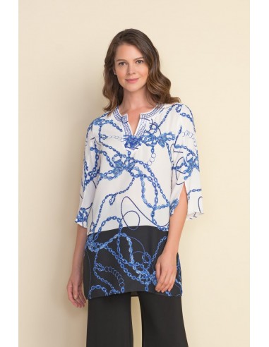 Joseph Ribkoff Tunic 212209 Blue/White pas cheres