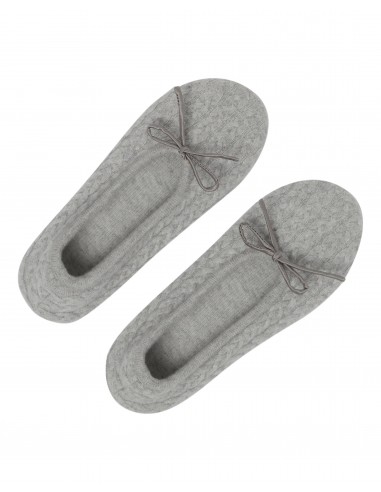 Women's Cable Cashmere Slippers Fumo Grey Voir les baskets