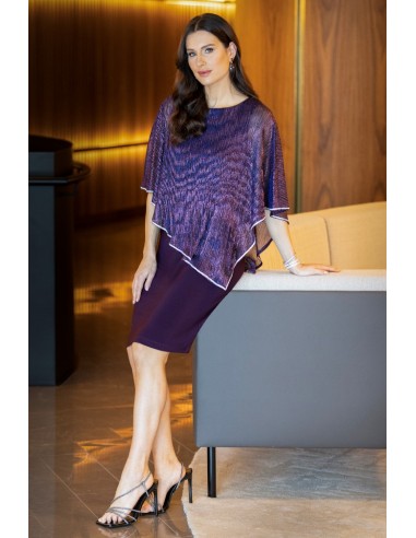 Lyman Dress 239158-PP Purple/Pink pas cher chine