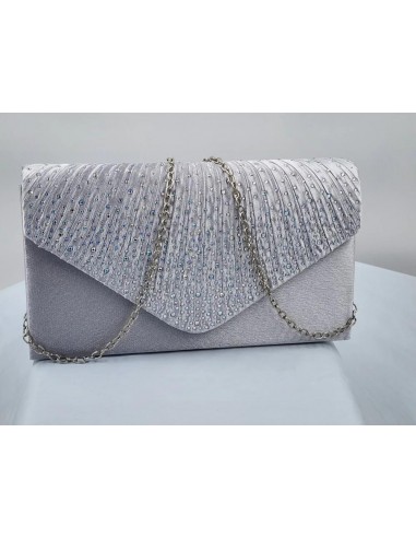 BM Creations Evening Clutch B102-SLVR Silver pas cher