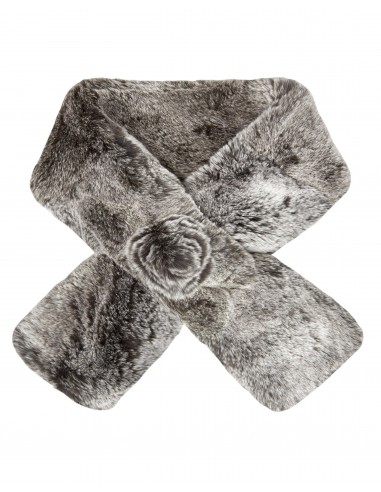 Women's Fur Neck Warmer Charcoal Grey Tipped Fur paiement sécurisé