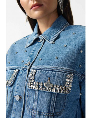 Joseph Ribkoff Jacket 242917 Denim Medium Blue offre 