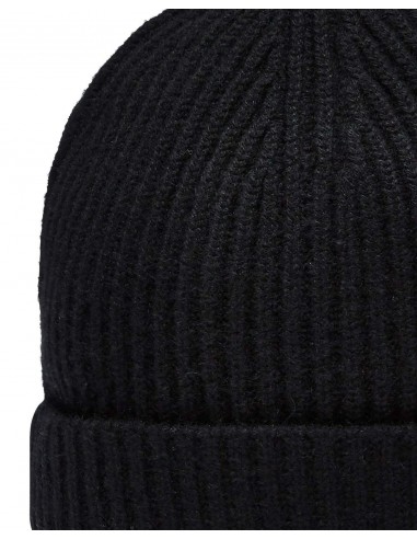 Unisex Ribbed Cashmere Hat Black livraison et retour toujours gratuits