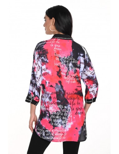 Frank Lyman Blouse 243524U Pink/Black les muscles