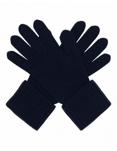 Women's Ribbed Cashmere Gloves Navy Blue l'évolution des habitudes 