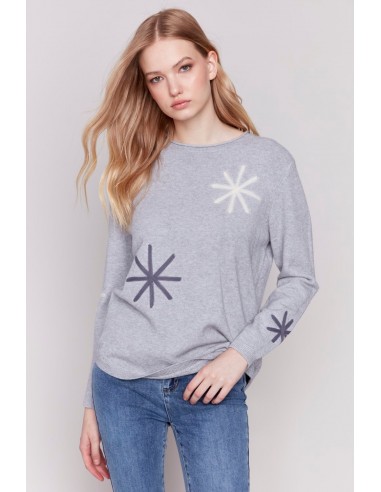 Charlie B Sweater C2373X-736A-P686 H-Lt Grey shop