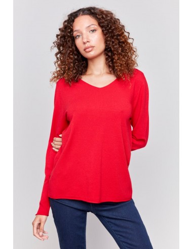 Charlie B Sweater C2279Z-464A-041 Cranberry de technologie