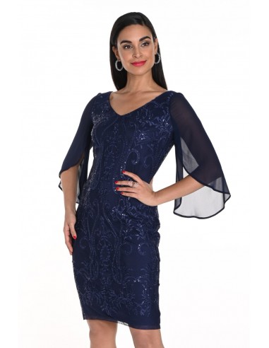 Lyman Dress 249126 Navy pas cheres