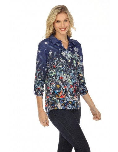 New Label Blouse 88881 Blue/Multi d'Europe débarque