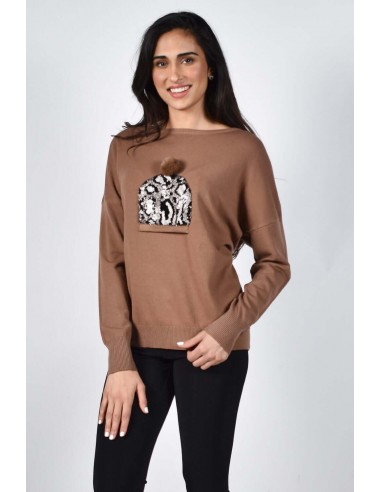 Frank Lyman Pullover Top 214119u cognac Vous souhaitez 